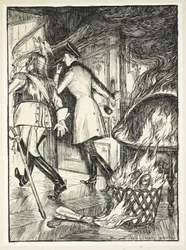 Der Pfeifenanzünder (Die Garantie der belgischen Neutralität), Illustration aus The Kaiser
